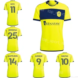 2024-25 Nashville SC Futebol 10 Hany Mukhtar Jersey 11 Tyler Boyd 2 Daniel Lovitz 12 Teal Bunbury 18 Shaq Moore 5 Jack Maher 14 Jacob Shaffelburg Kits de camisa de futebol