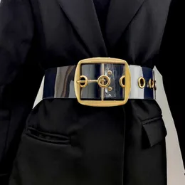 Cinture Designer Cinture bianche trasparenti per le donne Cintura corsetto punk trasparente in PVC di alta qualità Cintura femminile con cinturino largo 6 cmY240315
