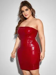 Plus Size Women Chest Wrap Dress Sexy Strapless Bodycon Short Mini Tube Dresses 6XL 7XL Nightclub Clothing Fashion 240312