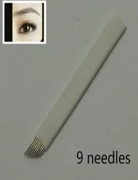 50PCS 9Pin Permanent Make-Up Manuelle Augenbraue s Klinge Für Tattoo Maschine Microblading Stift 7164854