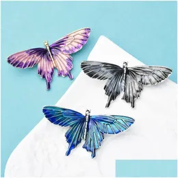 Pins Broches Pins Wi Baby 2021 Desiger Esmalte Broche de Borboleta para Mulheres Grande Presente de Inseto 3 Cores Llowtail Drop Delivery Jóias Dhipp