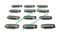 Fermagli per capelli da 32 cm per estensioni dei capelli Clip per toupet Clip per parrucca Strumenti per extension capelli Colore nero 9 denti 100 pezzi 1320063