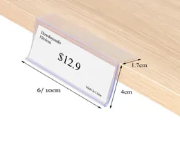 Plastic PVC L Data Strips Adhesive Tape Mechandise Tag Display Shelf Talker Sign Label Card Holder Supermarket Rack 50pcs4351657