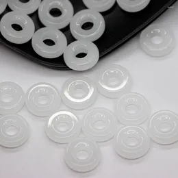 Naszyjniki wiszące 50pcs 12 mm starożytny styl spokój imitacja Jade kolorowe szklane koraliki do biżuterii tworzące akcesoria DIY