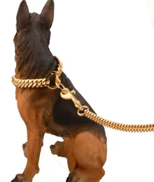 Металлический нержавеющая сталь для домашних собак, золотой ошейник, свинцовый, супер открытый, для дрессировки больших собак, цепочка для ошейника, декор, ожерелье для всех собак 10E 668 V24174719