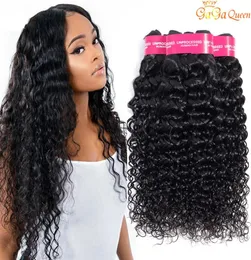 Peruwiańska fala wodna Virgin Hair 3 lub 4 wiązki nieprzetworzona peruwiańska fala wodna ludzkie przedłużenia włosów gagaqueen3875563