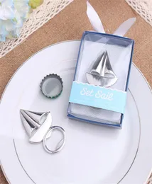 Silver Sailing Boat Bott Bottle Opener Bere Bar Tools Party Association Wine Stopper Wedding Favors Home Cooking S2017629271977