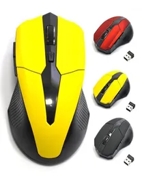 24G USB Red Optical Wireless Mouse 5 Buttons for Computer Laptop Gaming Mice1302Q4853905