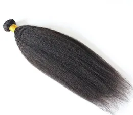 Grosso yaki kinky em linha reta tecer cabelo brasileiro pacote 100g feixes de cabelo humano yaki straight10quot26quot não remy hair2450322