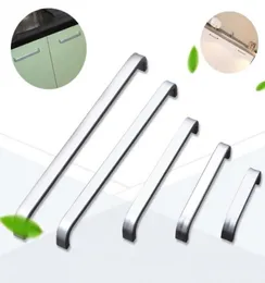 전체 5 길이 Solidhollow Space Aluminum Handle Kitchen Furniture Futs Wardrobe Handle 서랍 손잡이 64mm96mm128mm160m6588250