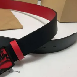 Christiane Loubiton Belt Cl Belt Man For Woman Belts Skórzanie prawdziwa cielęca 38 mm damskie pasy miękki czerwony pasek stalowy stalowa złota plamy paska 891