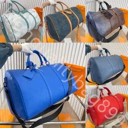 Popular product Designer bag duffel bag Men and women fashion travel bag Coated canvas leather hand bill shoulder crossbody bag pattern grid style series