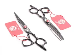 6039039 175CM 440C PURPLE DRAGON Black Professional Human Hair Scissors Cutting Thunning Scissors frisörsax Sal8999985