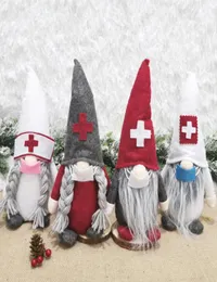 Świąteczna pielęgniarka gnome pluszowe ozdoby szwedzkie imprezę Święty Święty Święty Święto Tree Decor wakacyjny dekoracja domu WY15099669970