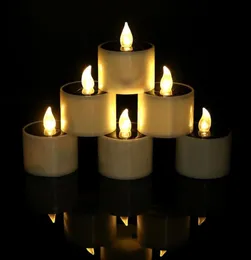 Lâmpadas de velas solares sem chama movidas a energia solar LED luzes de velas decoração de pátio luzes de chá LED solares para festa de casamento de aniversário9340302