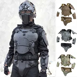 Tactical Vests Tactical vest bulletproof chest protector vest w elbow w arm w crocza w set of straps outdoor game CS Paintball Airsoft Vest 240315