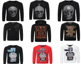 2022 Men039s Hoodies PP Skull Sweatshirts Sweater for Men Drilled Philipp Fashionable Europe and America Streetwear Skinny Hand5807926