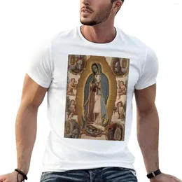 Polos męski Matki Bożej z Guadalupe / hiszpański: Nuestra se? Ora de T-Shirt Cute Tops Kawaii Ubrania Tshirty dla mężczyzn