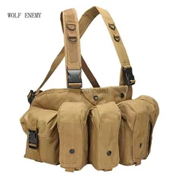 전술 조끼 가슴 키트 전술 조끼 Aksoft AK 47 Molle Bag 군용 장비 야외 CS 전쟁 게임 사냥 조끼 페인트 볼 240315