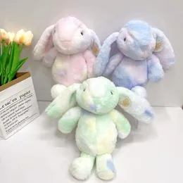 Fábrica atacado 3 cores 27cm ovos de páscoa coelho colorido brinquedos de pelúcia boneca de páscoa presentes em torno da páscoa