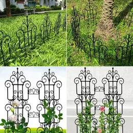 10st Dekorativt trädgårdsstaket vikbart utomhuslandskapstråd kant kant staket vikande uteplats blomma säng staket barriär 240309