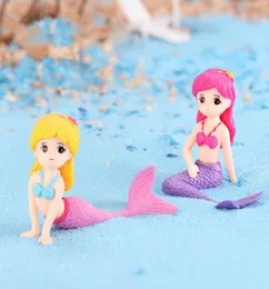 Mermaid gnome miniaturowe figurki Wróżka dekoracja ogrodu kaktus soczysty sadza akcesorium mikro krajobraz akcesorium akwarium wodociorski D9706780