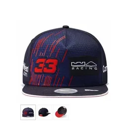 2021メンズ野球帽フラットブリムヒップホップサンハットアウトドア3D刺繍F1レーシングブルズバースタッペンカーファンカジュアルスポーツCAPST1C281S