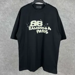 Tasarımcı Balanciaga T Shirt Slide Hoodie Light Up Balenciages Yüksek Kalite Doğru Sürüm Doğru Versiyon Yüksek Kalite B 23SS Moda Marka Klasik BB Mektup Handp