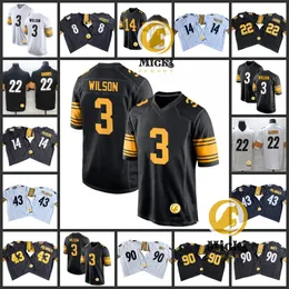 Troy Polamalu #14 George Pickens Pittsburgh F.U.S.E Football Jersey Sömde Herr #22 Najee Harris #8 Kenny Pickett #90 T.J. Watt #3 Russell Wilson Jerseys S-3XL