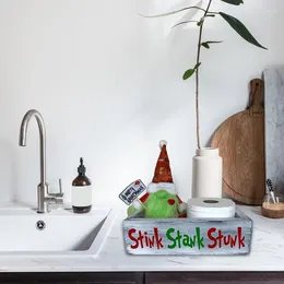 Flaschen Weihnachten Holzkiste Stink Stank Stunk Dekor Papier Toilette Organizer Bauernhaus Badezimmer für Fensterbank Nachttisch