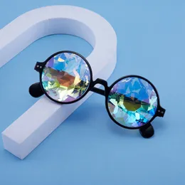 만화경 콘서트 유리 프리즘 모자이크 안경 야간 쇼 의상 선글라스와 일치하는 의상