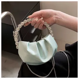 Shoulder Bags Womens Bag Designer Handbags Tote Fashionable Small Popular Pleated Cloud Dinner With Diamond Inlaid Handheld Crossbody 240311