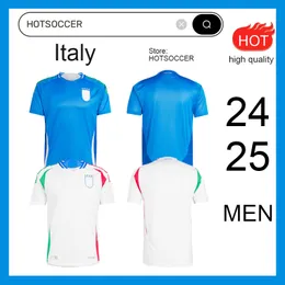 2024 Italiens 125-jähriges Jubiläum Fußballtrikots Spielerversion Maglie Da Calcio TOTTI VERRATTI CHIESA Italia 23 24 Fußballtrikot Herren Set Kinder Kit Uniform HOTSOCCER