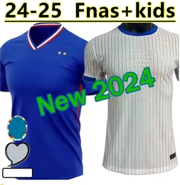 2024 فرنسا Maillots de كرة قدم كرة القدم الفانيلة الفرنسية بنزيما Mbappe Varane Pogba 24 25 Francia Men Kids Kimpembe Fekir Maillot قميص Hommes Kante Jerseys 888