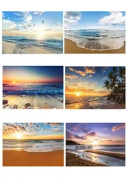 Modern Sea Wave Beach Sunset Canvas Målning Nature Seascape Affischer and Prints Wall Art Pictures for Living Room Decoration9789901