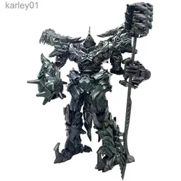 Dönüşüm Oyuncak Robotları Siyah Mamba LS05 LS-05 Grimlock Alaşım Metal Film Filmi Büyük Boy Büyütülmüş SS 05 Dinozor Lideri Antik Aksiyon Figürü KO TOYS YQ240315