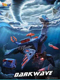 ألعاب التحول الروبوتات Beastbox تشوه الروبوتات تحول لعبة Cube Model Dark Wave Plesiosaur Action Figure Figure for Gifts YQ240315