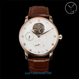 2024 YS Factory Men's Watch V3 Version Cal.25 Tourbillon Movement Diameter 41mm Sapphire Mirror Leather Strap Steel Folding Buckle