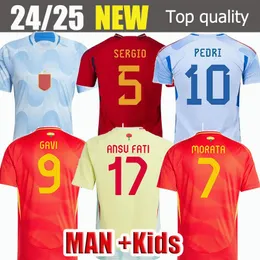 Espana MORATA PEDRI ASENSIO Soccer Jersey National Team FERRAN YAMAL Camiseta De Futbol GAVI SARABIA KOKE SERGIO JORDI ALBA 22 23 Football Shirt Men Kids Set