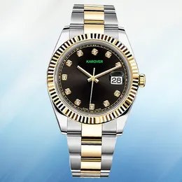 Relógio masculino de luxo 41mm designer feminino relógios mecânicos automáticos 36mm mostrador dourado calendário pulseira de aço inoxidável safira à prova d'água relógio de casal Montre de Luxe