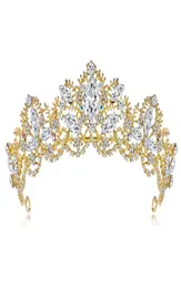 tiaras الزفاف مع أحجار الراين مجوهرات الزفاف الفتيات الفتيات الرأس عيد ميلاد الأداء pageant crystal crowns wedding accessor1388783