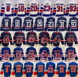 2024 Stadyum Serisi Hokey Erkekler 31 Igor Shesterkin Jersey 10 Artemi Panarin 20 Chris Kreider 23 Adam Fox 8 Jacob Trouba Alexis Lafreniere Mika Zibanejad Ryan