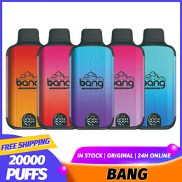 Originale Vape With A Bang 20000 sbuffi BANG BOX BANG KING Sigarette elettroniche Smart Screen Vape usa e getta 28ML Pod preriempito Batteria ricaricabile Vaper puff 20k