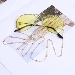 Nuovi occhiali delle celebrità di Internet, catena di perle di metallo con maschera, ciondolo per occhiali, corda per appendere anticaduta