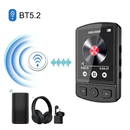 Tragbarer 1,8-Zoll-Clip-MP3-MP4-Player, digitaler Bildschirm, Bluetooth 5.2, Mini-Walkman mit E-Book/Lesen/FM-Radio