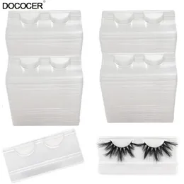 wholesale 20100200Pcs Clear Lash Trays Plastic Mink Transparent 825mm Empty Lashes Holder Eyelash Packaging Box Case Bulk 240313