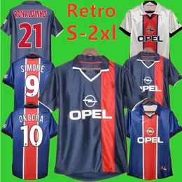 Retro Futebol Futbol Forması Okocha Leroy 01 02 94 95 96 98 99 00 01 90 92 06 07 12 13 Klasik Rai Anelka Ibrahimovic Ronaldinho Pauleta Evden uzak Fotball Gömlek 666