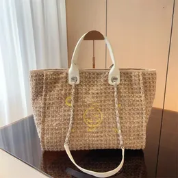 Designer tote più grande borsa da spiaggia shopping cc deauville borse catena pacchetto da lavoro borsa da donna borsa da viaggio vacanza borse in tela di nylon bookes Gold Bagagli canale