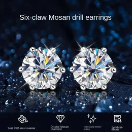 Selling Classic Versatile Dcolor Stud Earrings Womens Lace Sixclaw Sterling Silver Aretes De Plata Ley 925 Mujer 240227