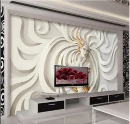 Anpassad lättnadsskulptur Vacker kvinna Po Wall Paper 3D Mural Wallpaper Art Design Bedroom Office vardagsrum hem Decoring6421848